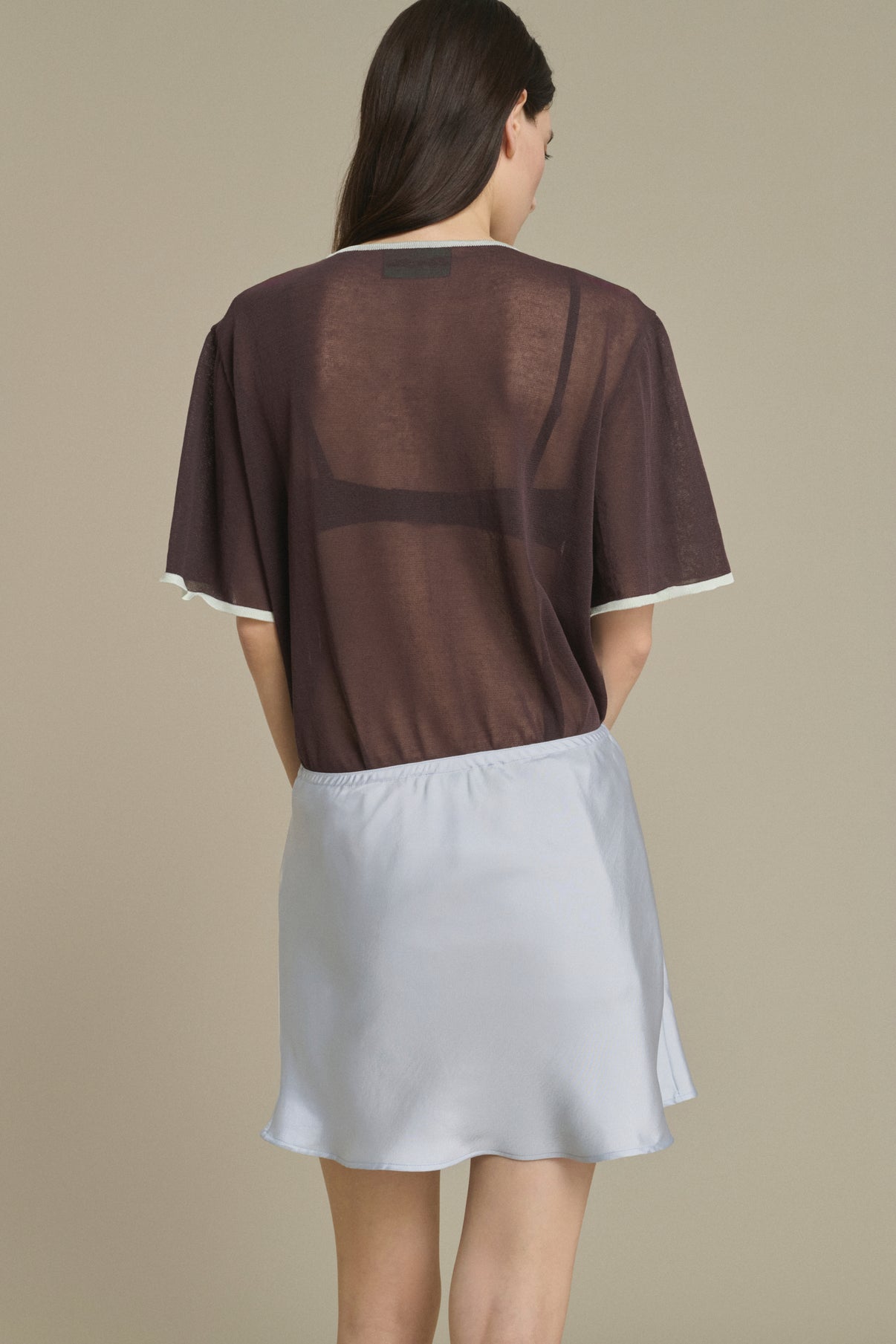 Falda Anna mini azul cielo de punto Soeur & TL180 - Soeur vue 4