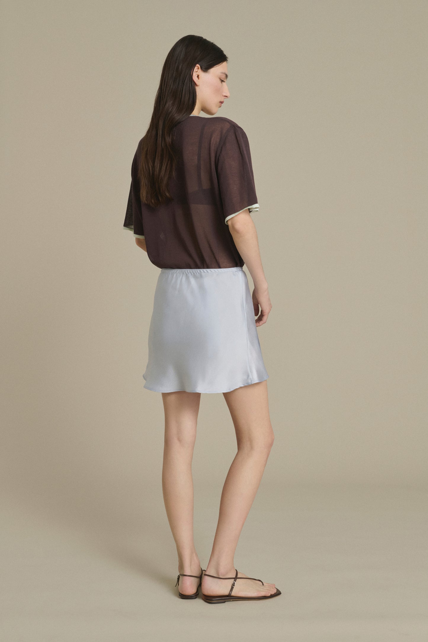 Falda Anna mini azul cielo de punto Soeur & TL180 - Soeur