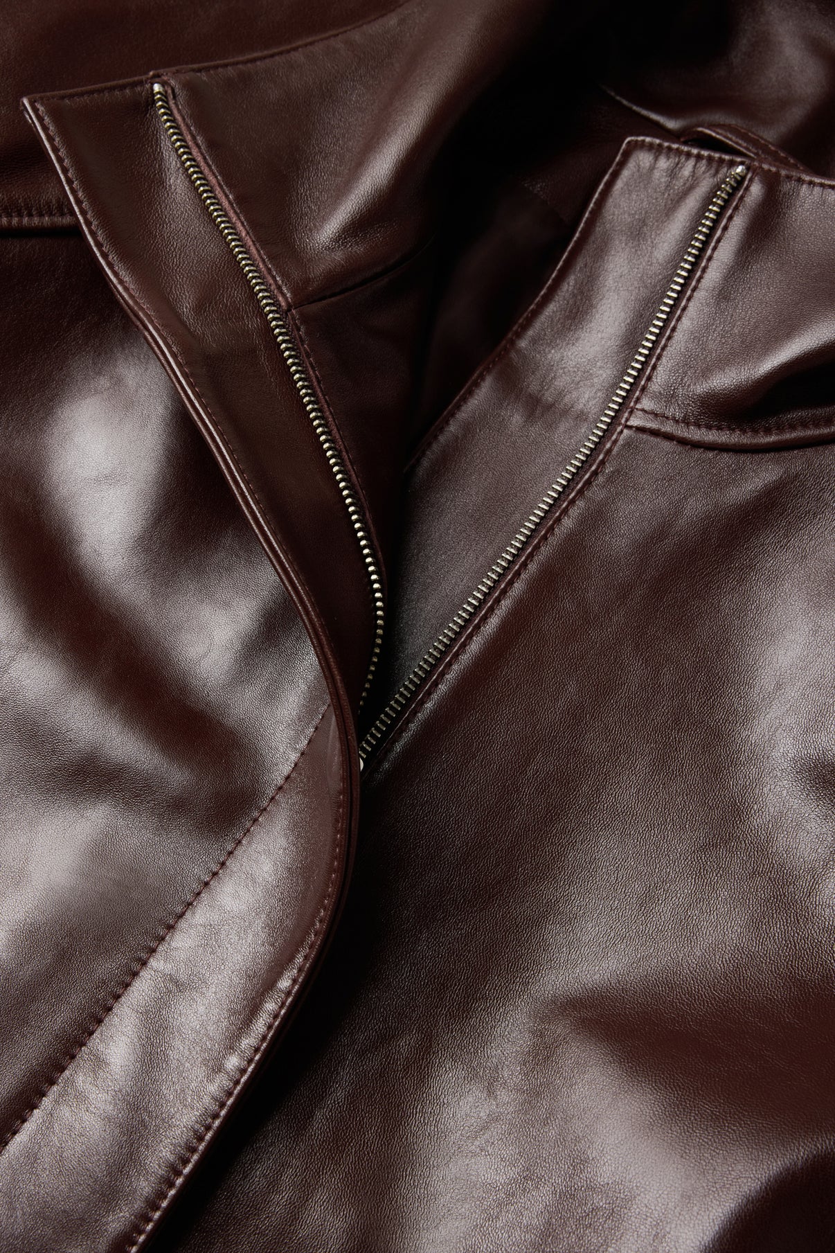 Veste Gamma - Bordeaux - Cuir - Femme vue 6