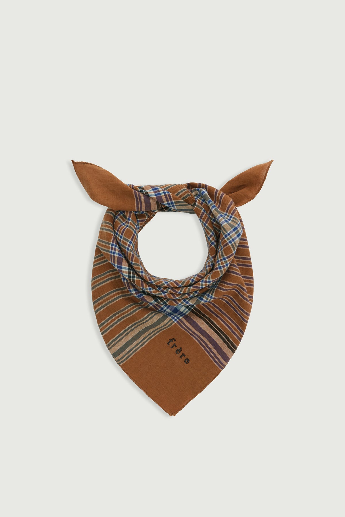 Foulard Philibert - Bleu/Marron - Coton - Homme vue 4