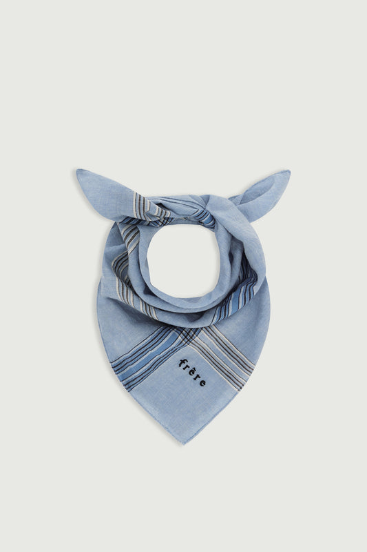 Pañuelo Paulin - Azul cielo/Negro - Algodón - Hombre