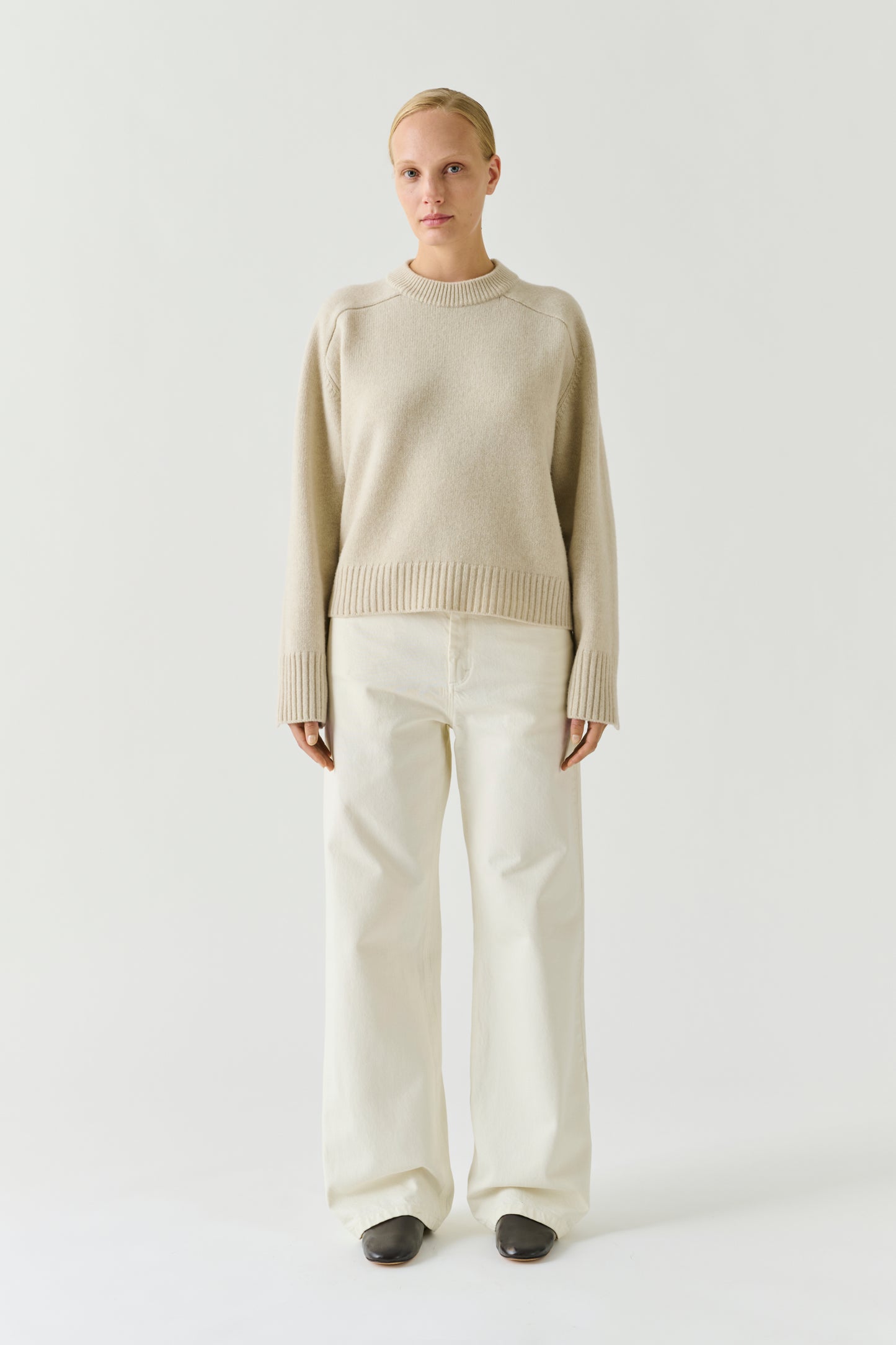Pull Will - Écru Chiné - Laine Mérinos - Femme