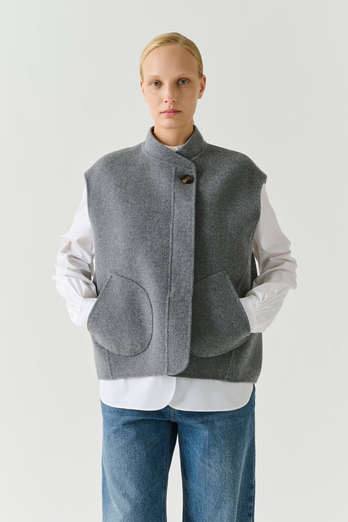 Blouson Adeline - Gris Clair - Laine - Femme