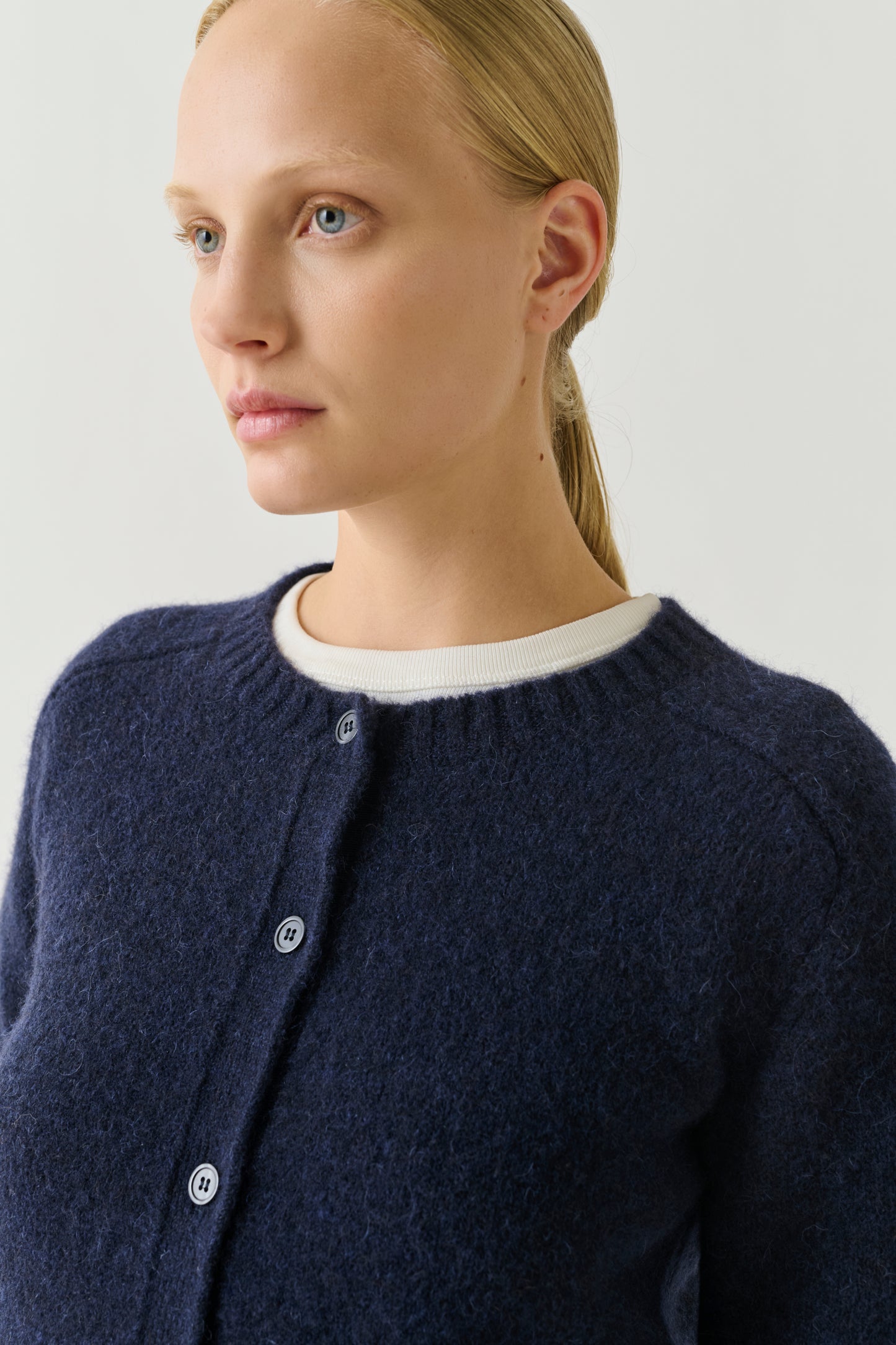 Cardigan Lyne - Navy - Laine - Femme