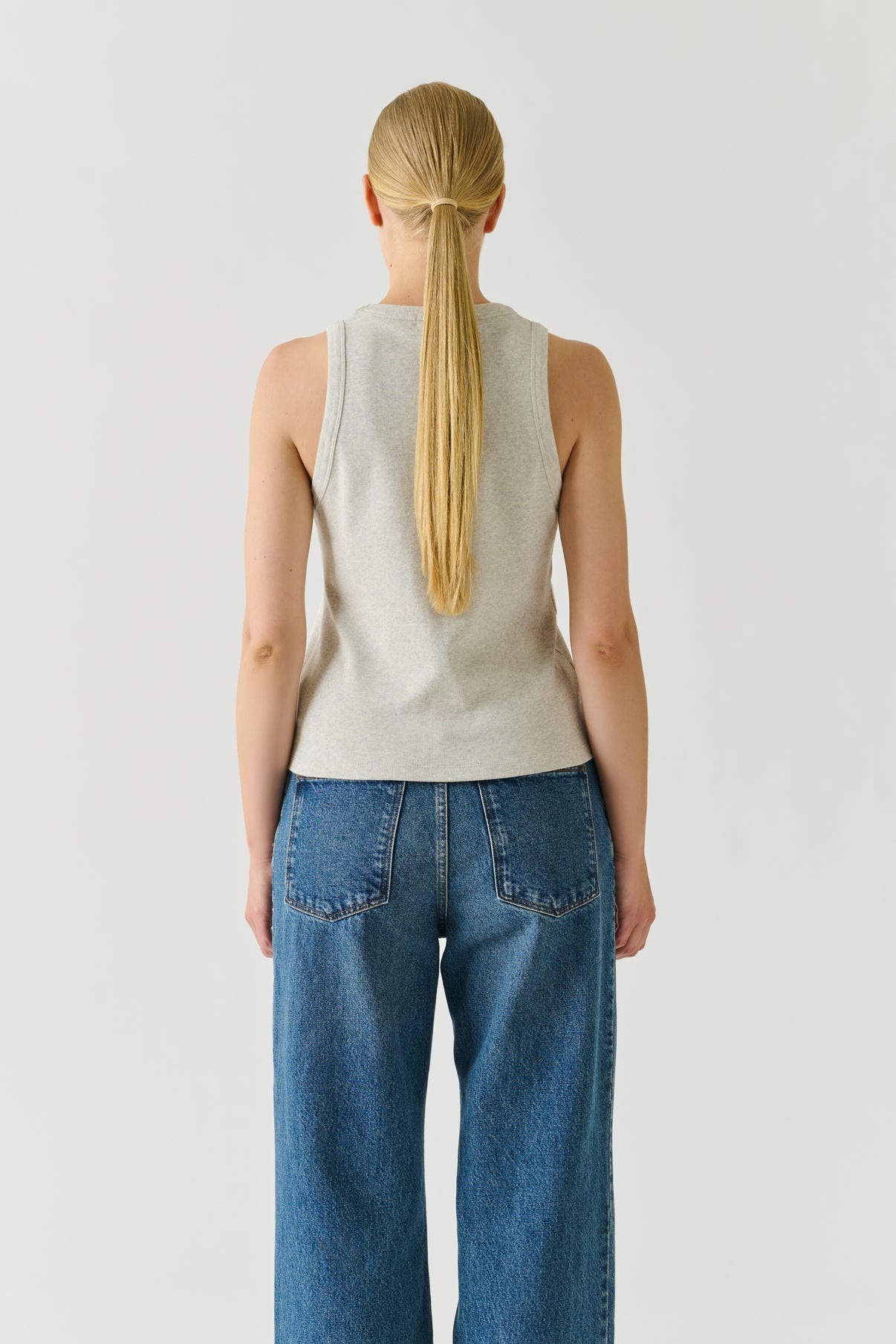 Camiseta Dolly - Gris jaspeado - Algodón - Mujer vue 2