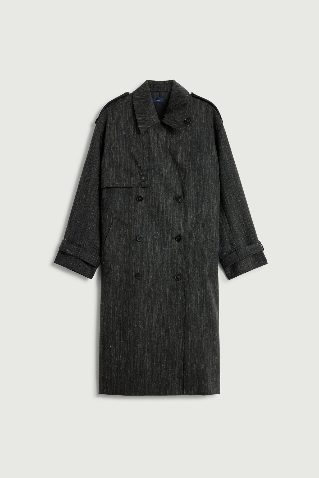 Trench Jourdain - Gris Antracita - Lana - Mujer vue 6