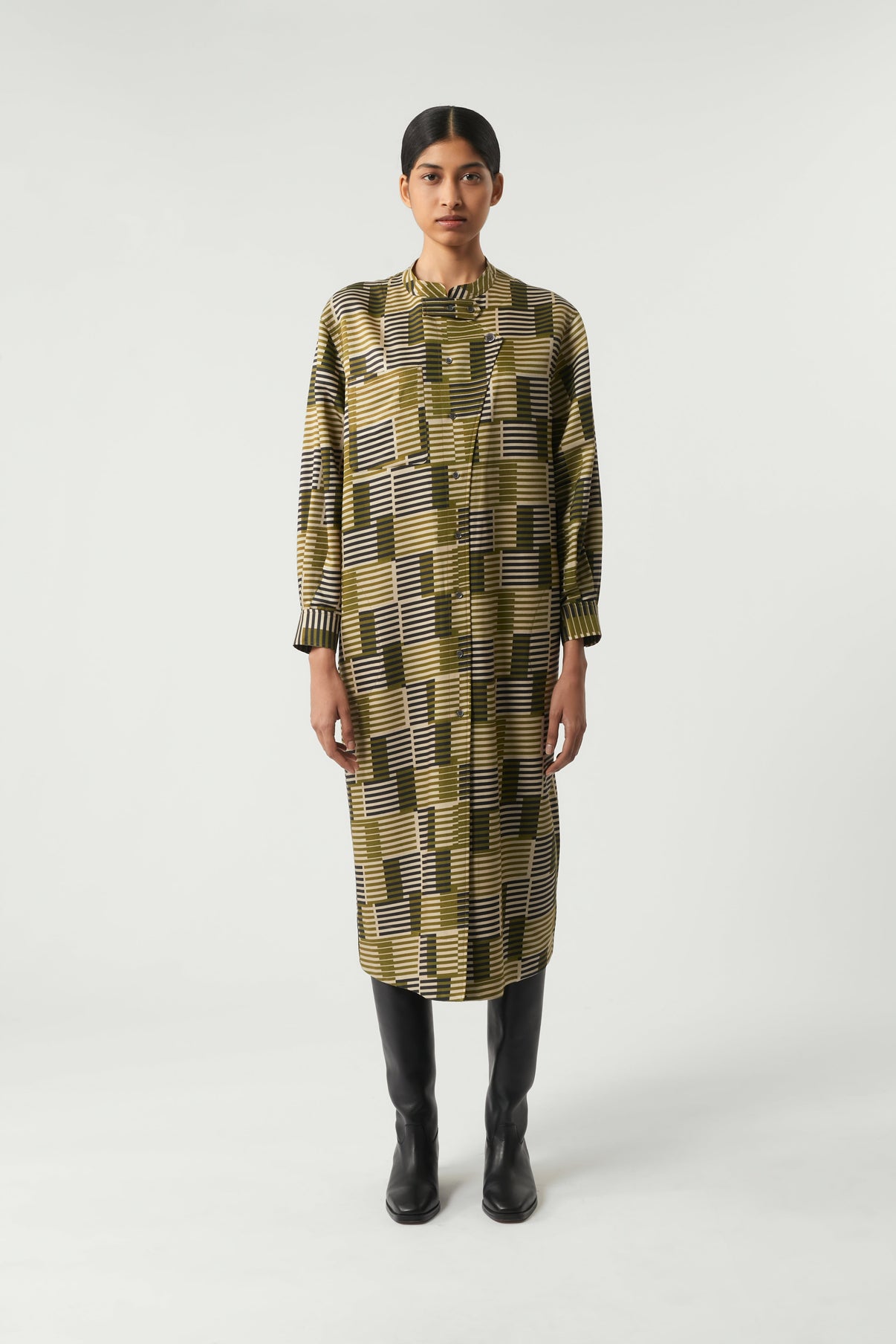 ROBE PHILOMENE KAKI vue 1