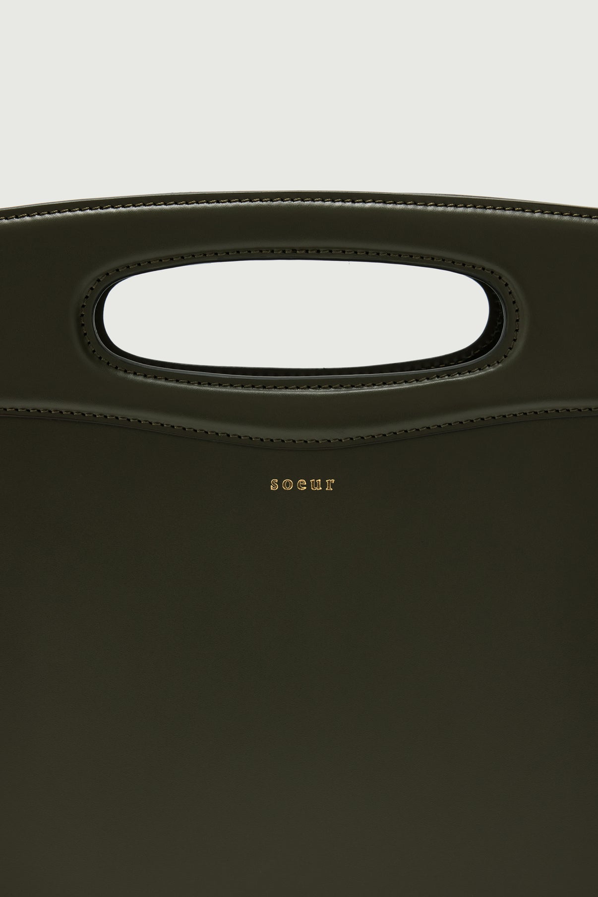 Bolso Cheri - Verde Militar - Cuero - Mujer vue 3