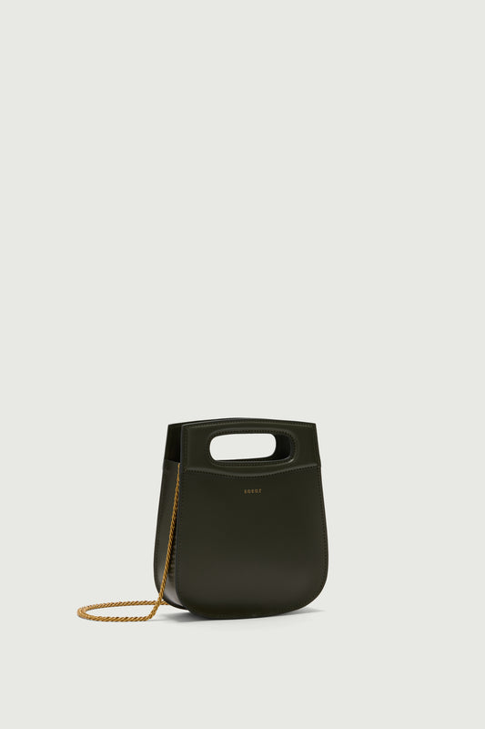 Sac Cheri Mini - Vert Militaire - Cuir - Femme