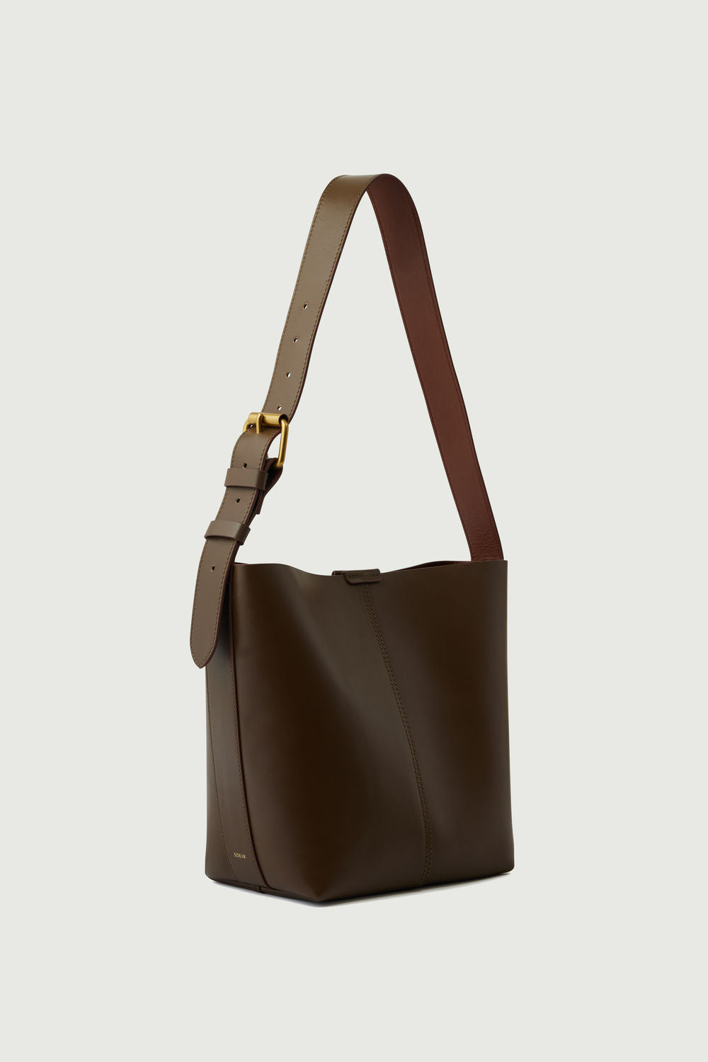 Sac Saudade Mini - Taupe/Cognac - Cuir - Femme vue 4