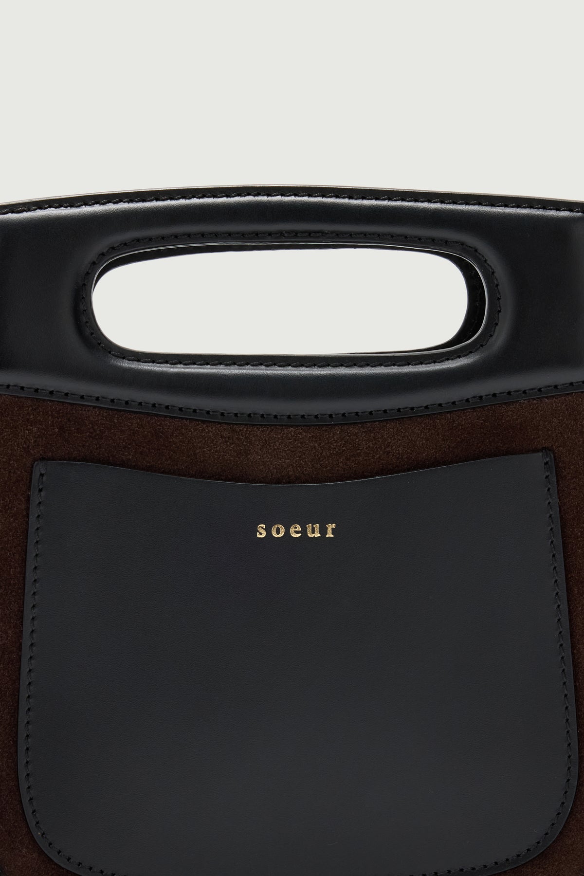 Sac Cheri Mini - Marron Foncé - Cuir - Femme